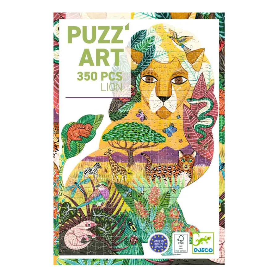 New Djeco Puzzle: Puzz'Art Lu00f6we - 350 Teile