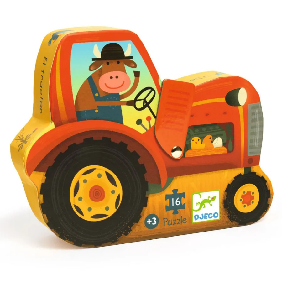 New Djeco Puzzle Traktor - 16 Teile