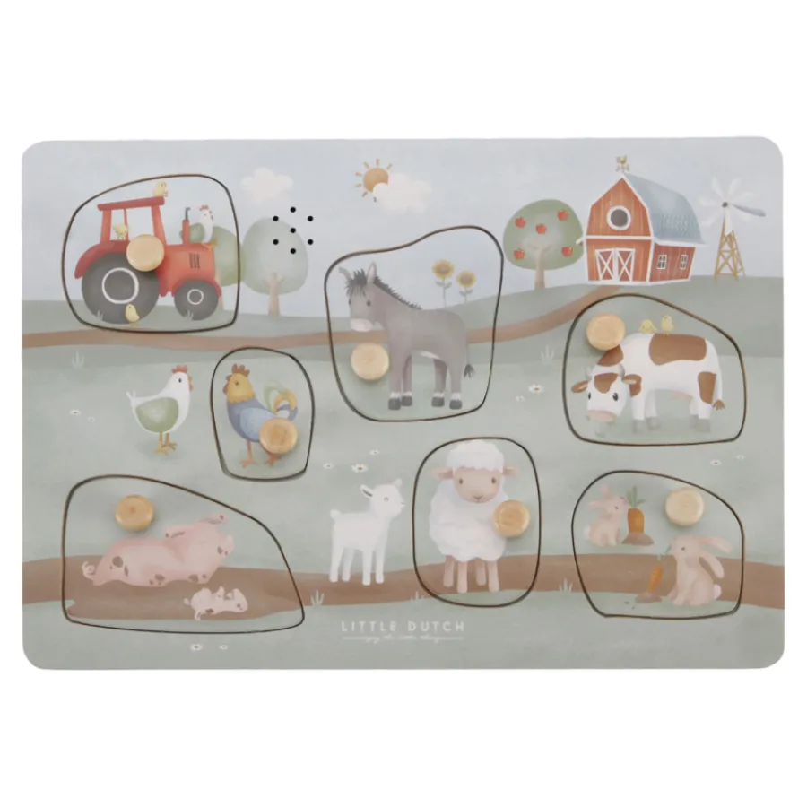 Clearance Little Dutch Sound-Greif-Puzzle Little Farm