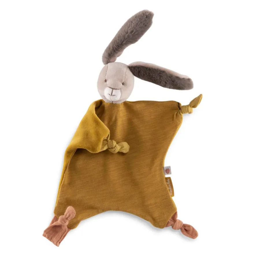 Hot Moulin Roty Schmusetuch Trois Lapins Kaninchen ocker