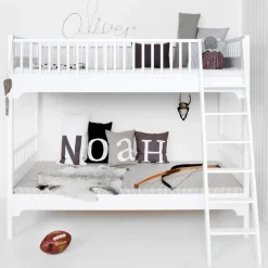 New Oliver Furniture Etagenbett Seaside Classic Weiu00df mit schru00e4ger Leiter