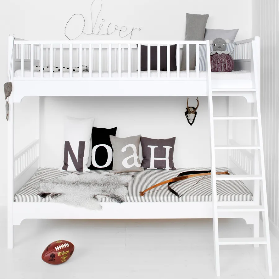 New Oliver Furniture Etagenbett Seaside Classic Weiu00df mit schru00e4ger Leiter
