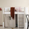 Outlet Oliver Furniture halbhohes Hochbett Wood Mini+ Weiu00df/Eiche