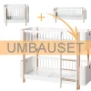 Hot Oliver Furniture Umbauset Wood Mini+ Basic und Geschwisterset zum halbhohen Etagenbett Weiu00df/Eiche
