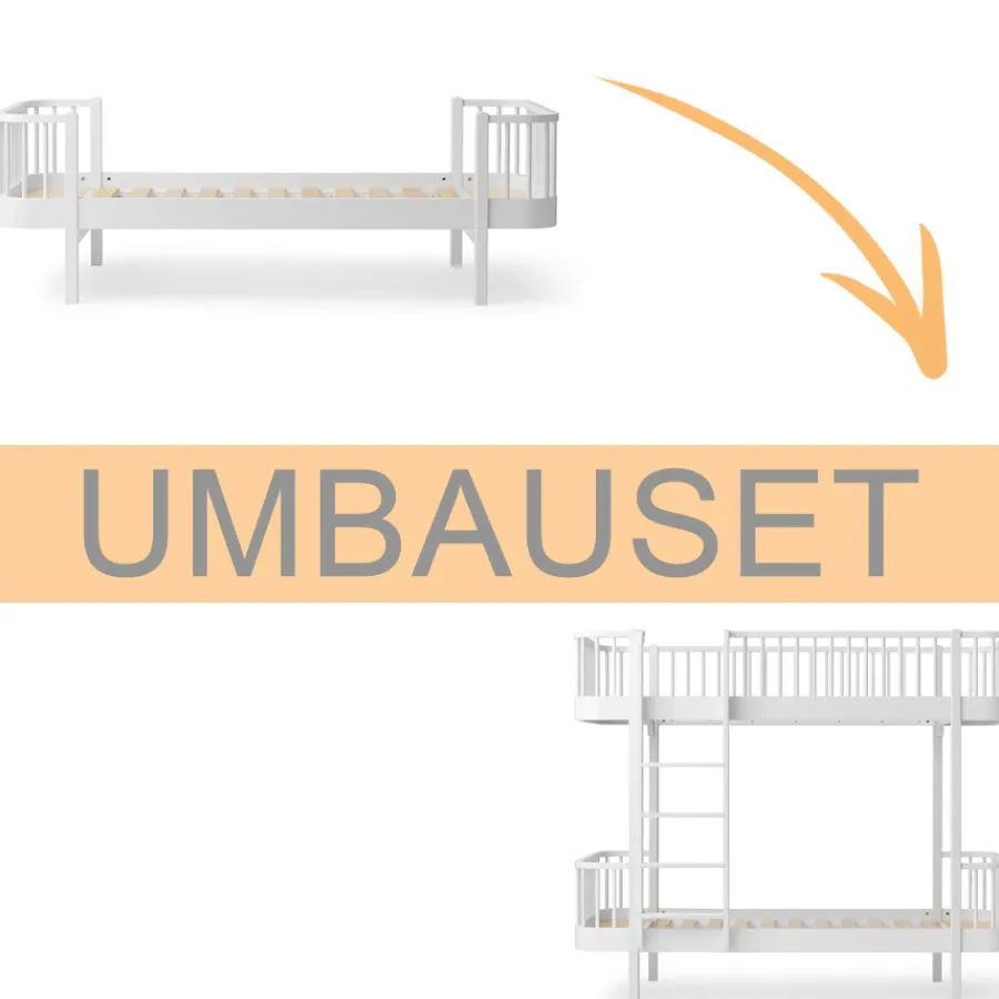 Best Oliver Furniture Umbauset Wood Original Einzelbett/Juniorbett zum Etagenbett weiu00df