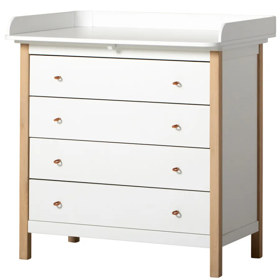 Outlet Oliver Furniture Wickelkommode Wood 4 Schubladen