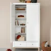 Clearance Oliver Furniture Wood Kleiderschrank 2-Tu00fcrig Weiu00df/Eiche