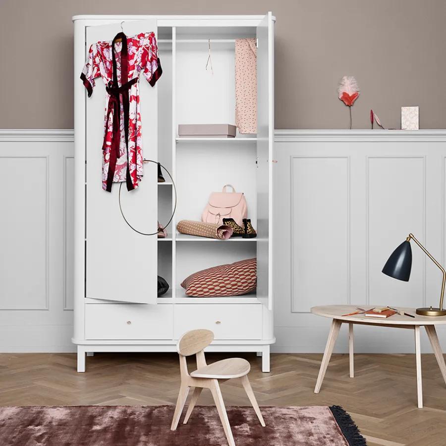 Online Oliver Furniture Wood Kleiderschrank 2-Tu00fcrig Weiu00df