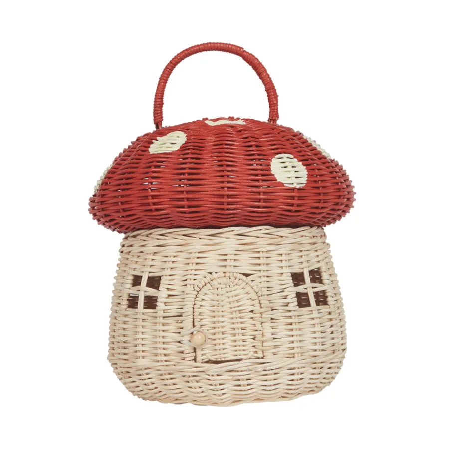 Online Olli Ella Korb aus Rattan Pilz Red